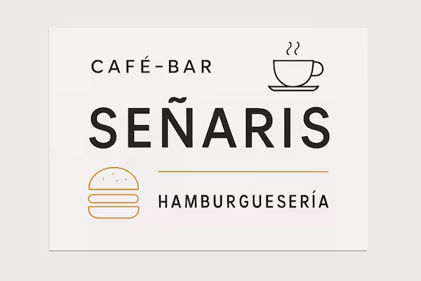 Cartel de Hamburguesería Señarís
